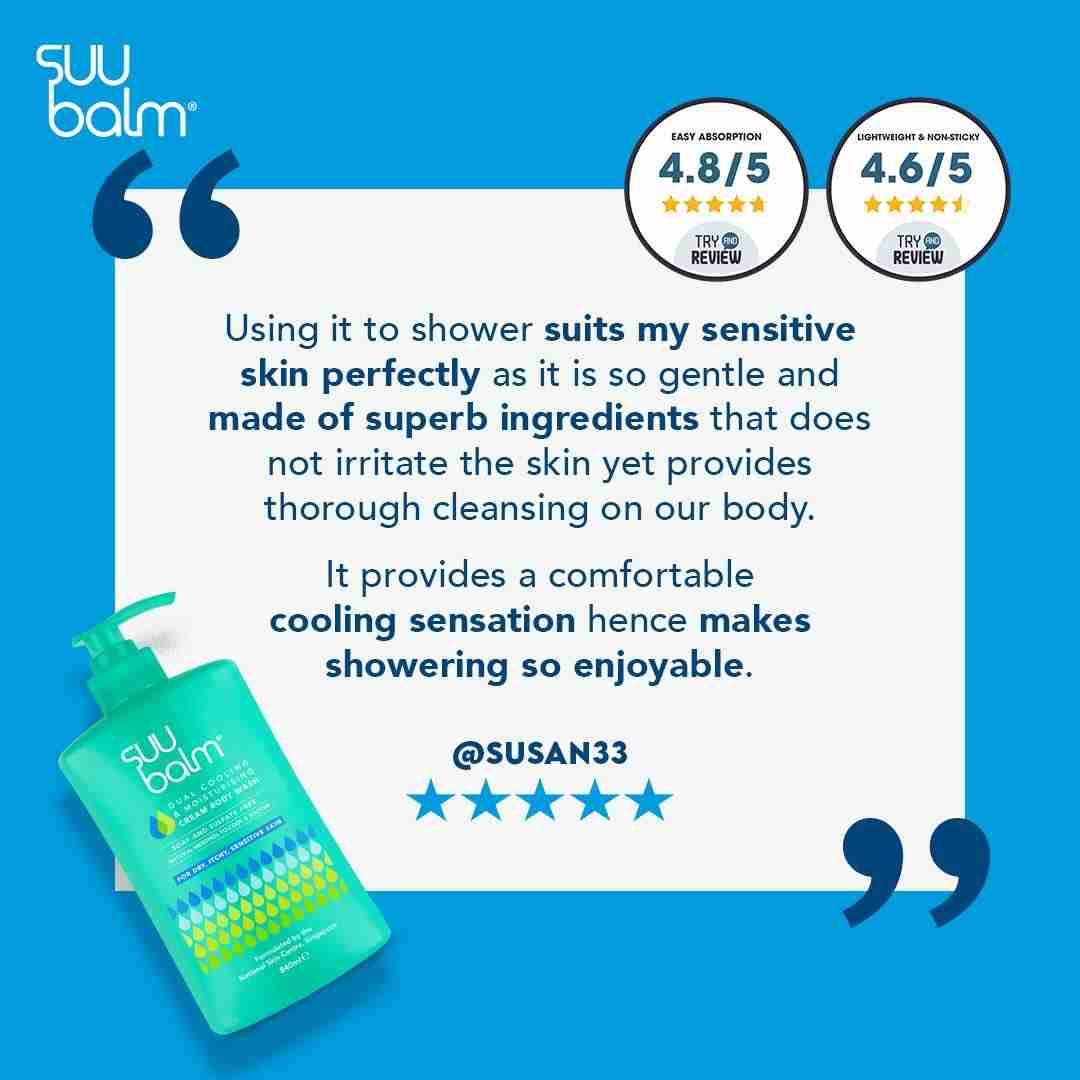Suu Balm Dual Cooling & Moisturising Body Wash (Refill) - Image 3